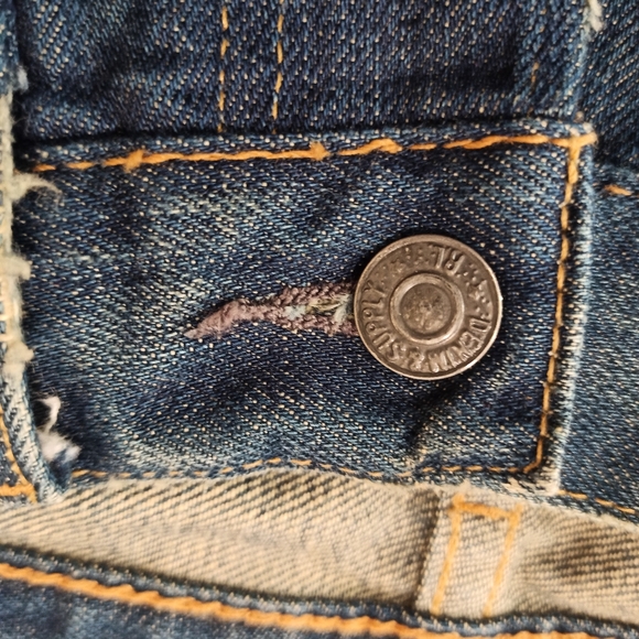 Ralph Lauren Mens Denim & Supply Slim Distressed Patched Blue Denim Jeans  30x32 - Picture 9 of 15